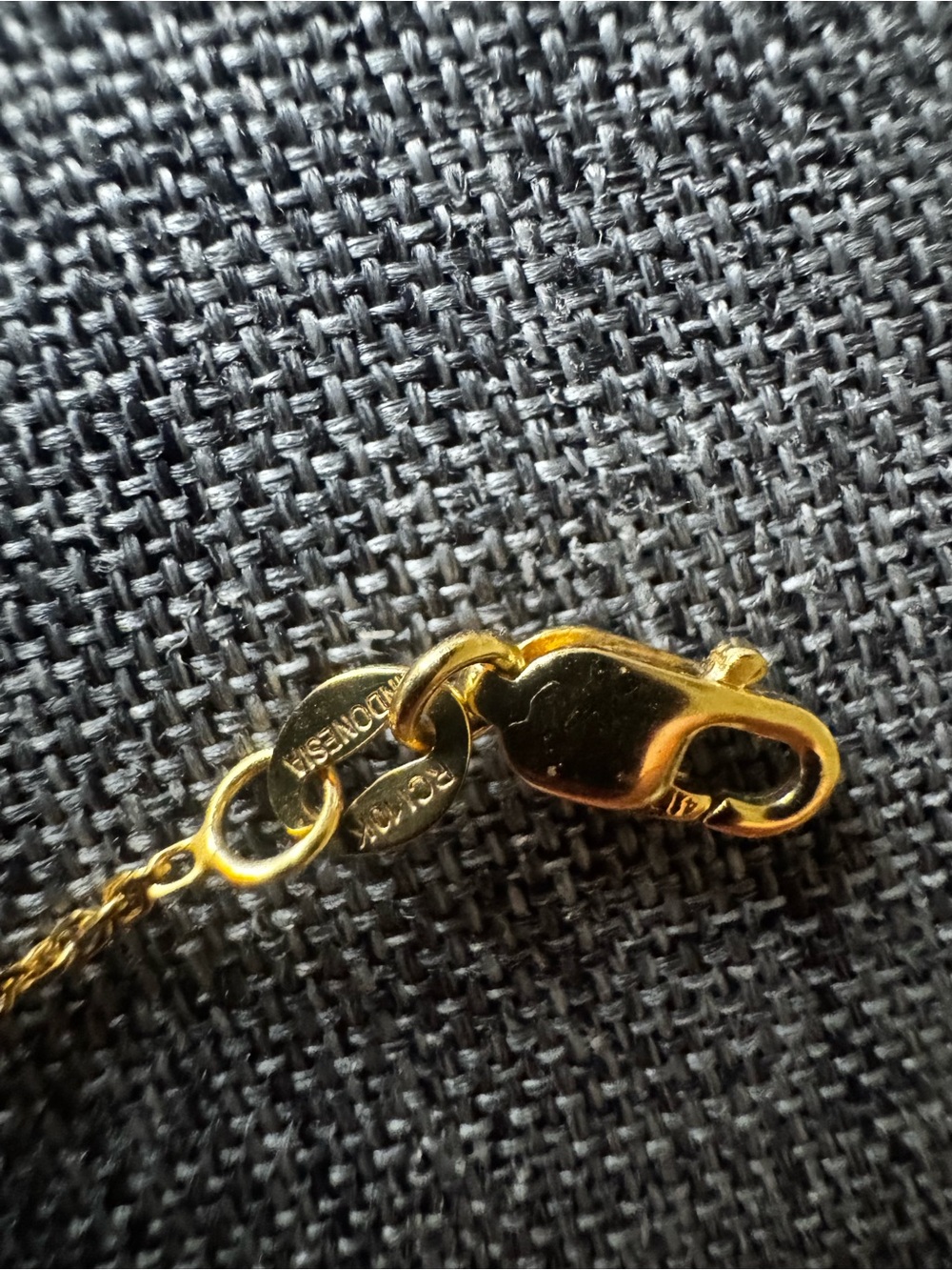 10k Yellow Gold Cable Chain Necklace  with lobster clasp 16" - Gold 10k - Picture 8 of 11